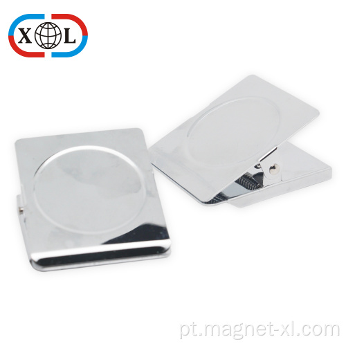 Metal Magnetic Square Papel Clip Haller para escritório